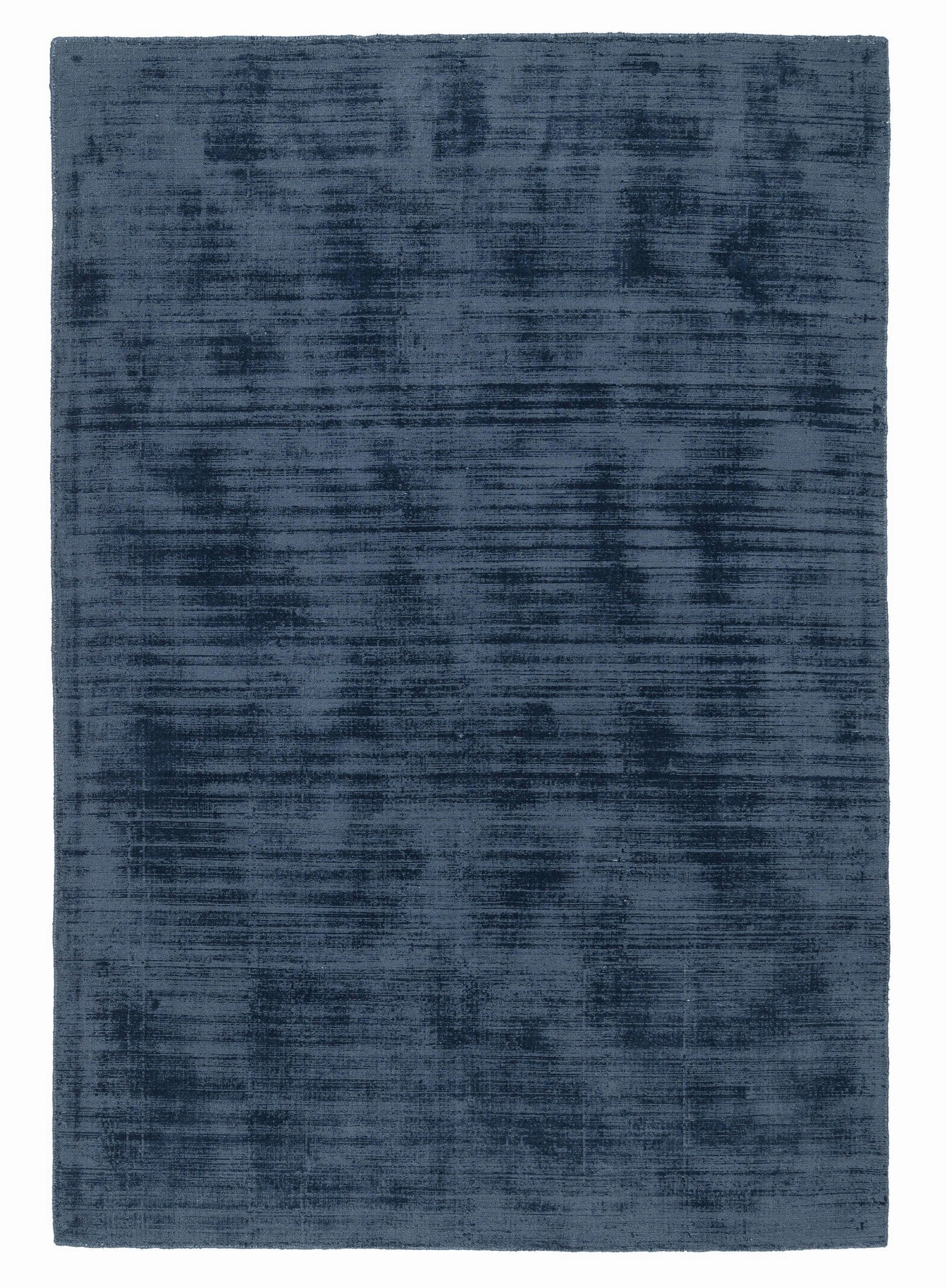 Rooney Navy Handwoven PET Rugmodern color block patchwork rug