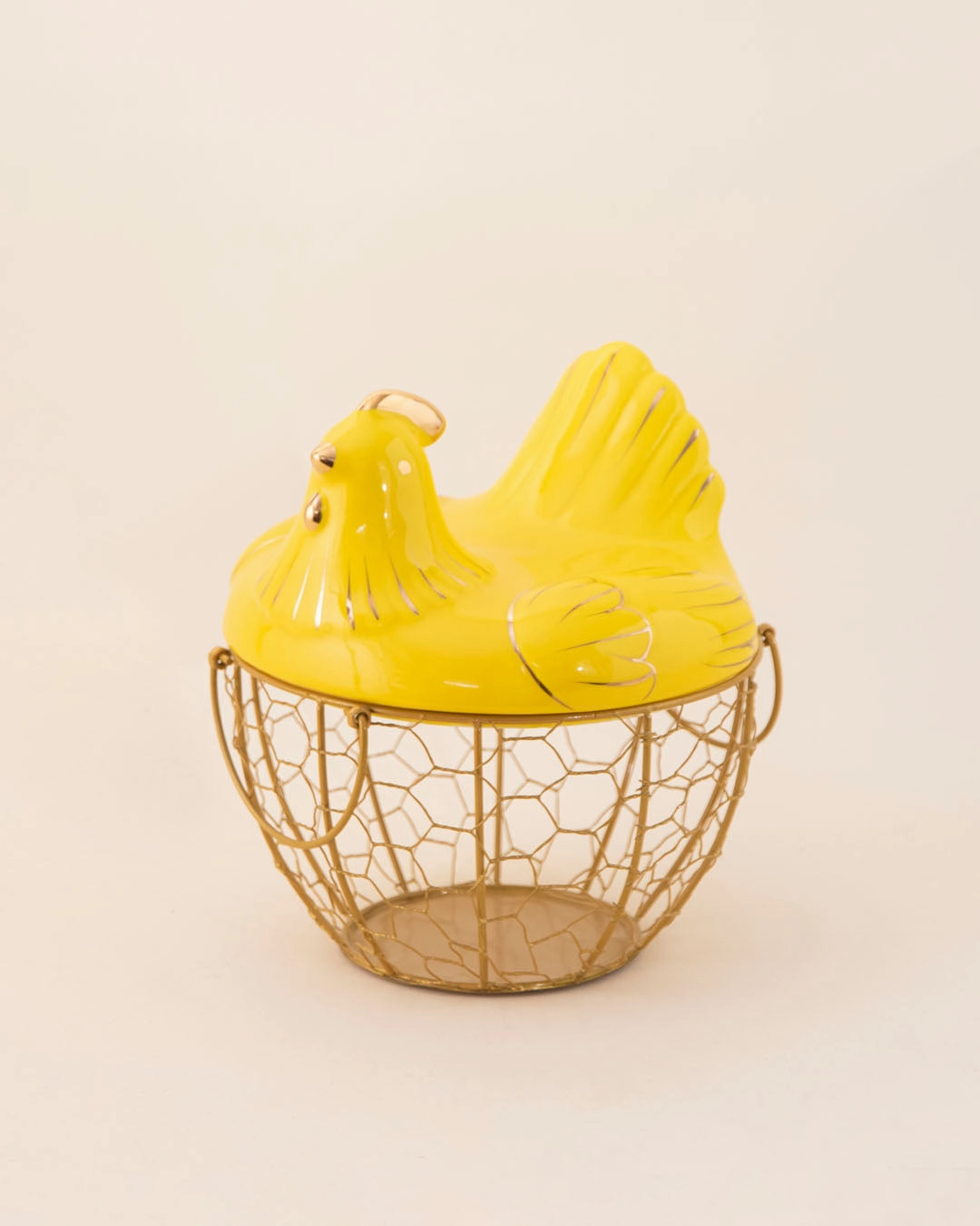 Rooster Egg Basket- Yellow