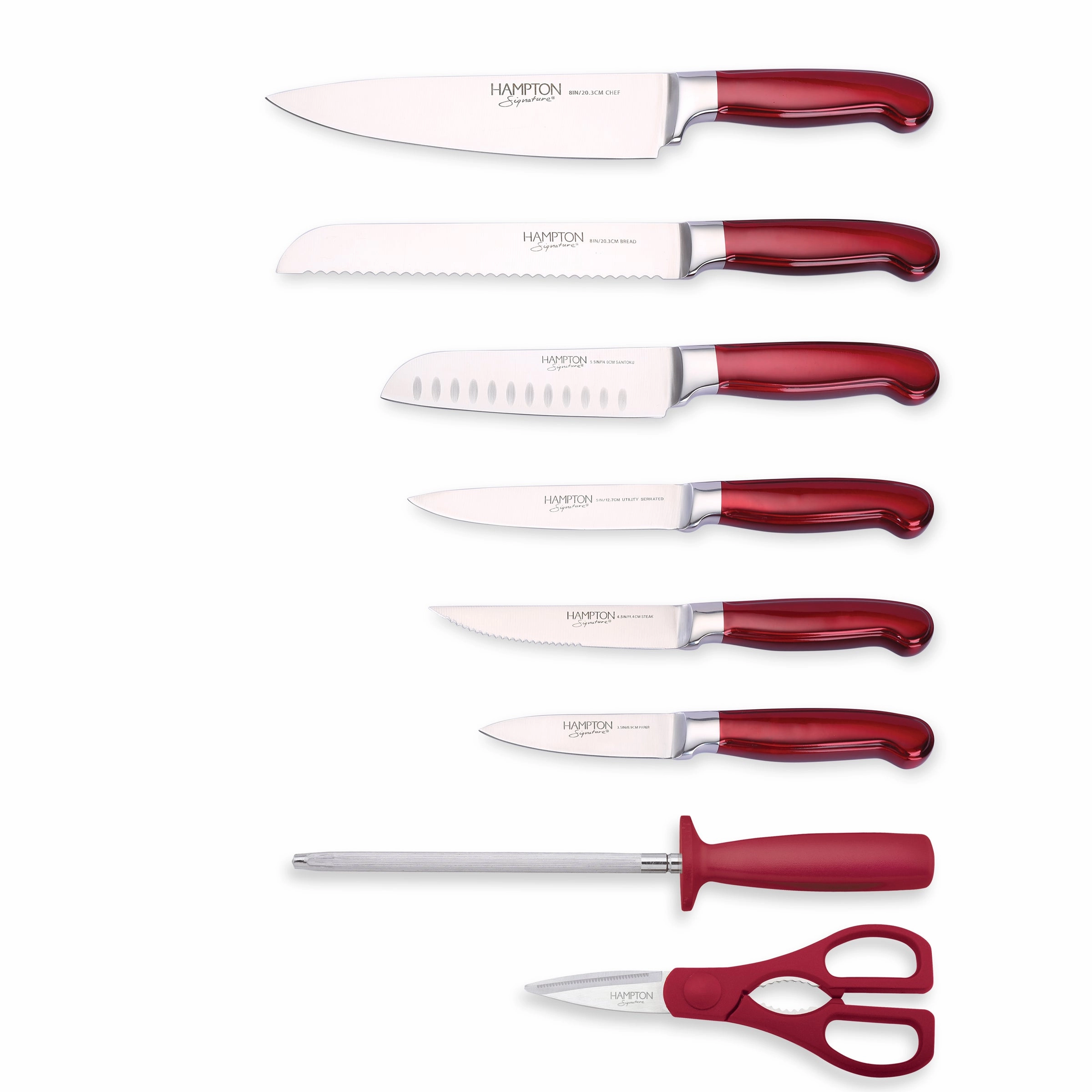 Rorik Red 14 Piece Cutlery Block Set