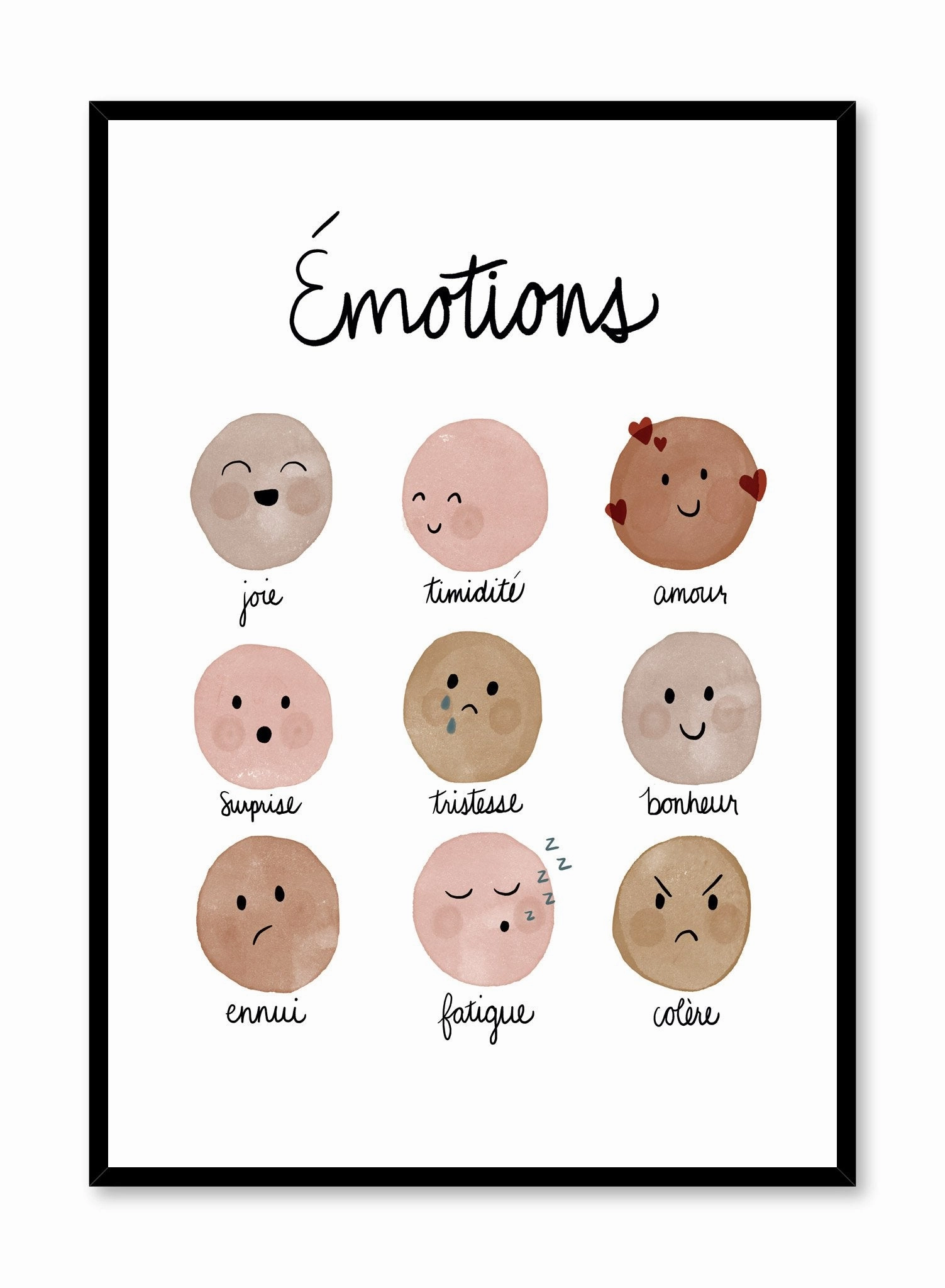 Rose Emotions in French, Posterpop culture themed posters