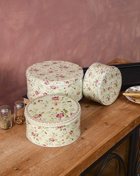 Rose Meadow Round Storage Canister - Set Of 3modern kitchen decor ,kitchen dinner set ,dinnerware 