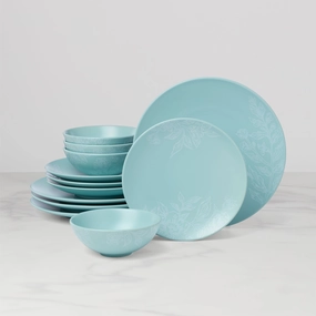 Roseto French Blue 12-Piece Dinnerware Setmodern kitchen decor ,kitchen dinner set ,dinnerware 