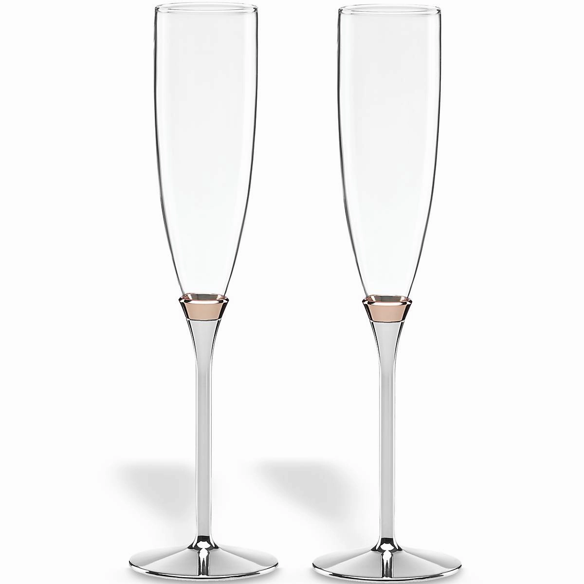Rosy Glow 2-Piece Champagne Flute Setglass cups ,personalized mugs 