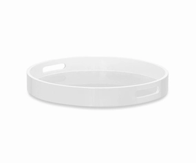 Round Silver Leaf Traynordic style desktop ornaments