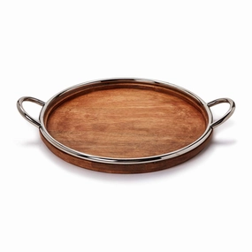 Round  Wooden Serving Traynordic style desktop ornaments