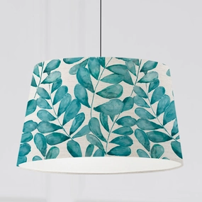 Rowan Quintus Taper Lamp Shade Aquareplacement lampshade,White Linen Drum Lampshade for Table or Floor Lamp