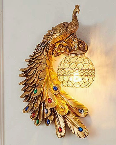 Royal Peacock Wall Light