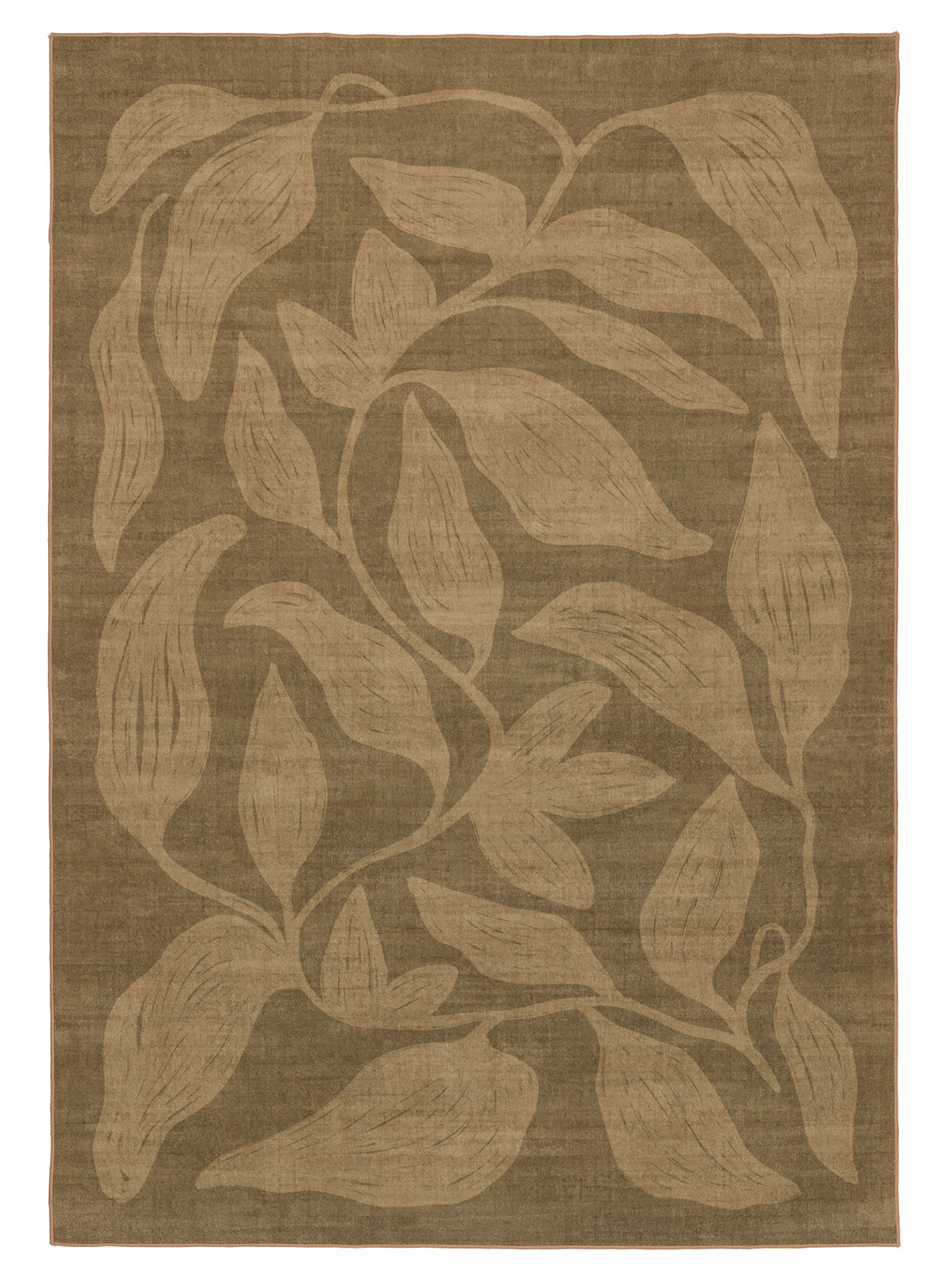 Rua Olive Botanical Washable Rugmodern color block patchwork rug