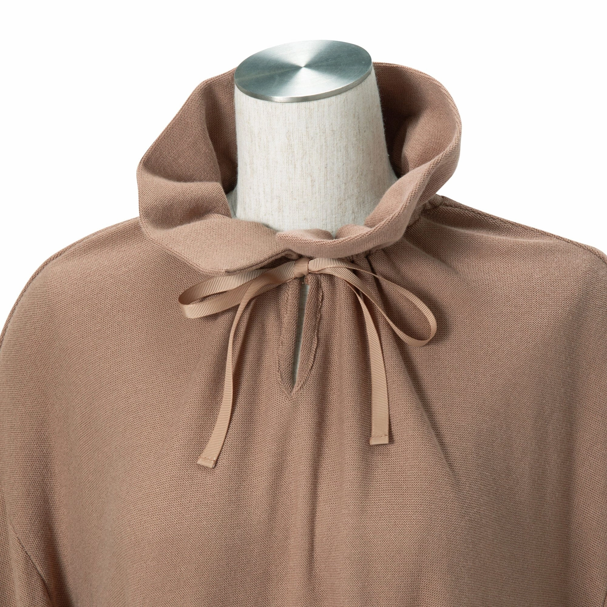 Ruffle Collar Knit Pajama Brown