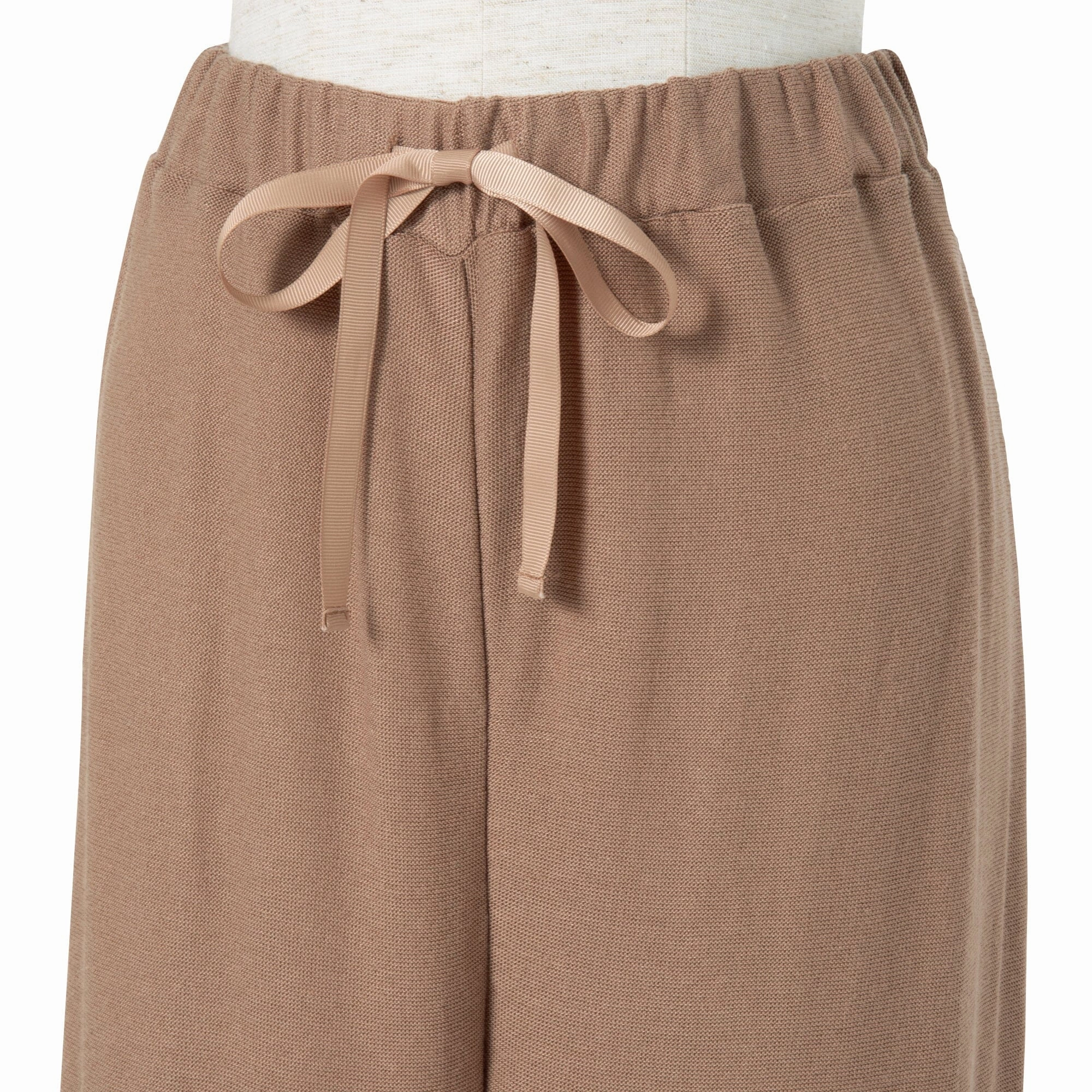 Ruffle Collar Knit Pajama Brown