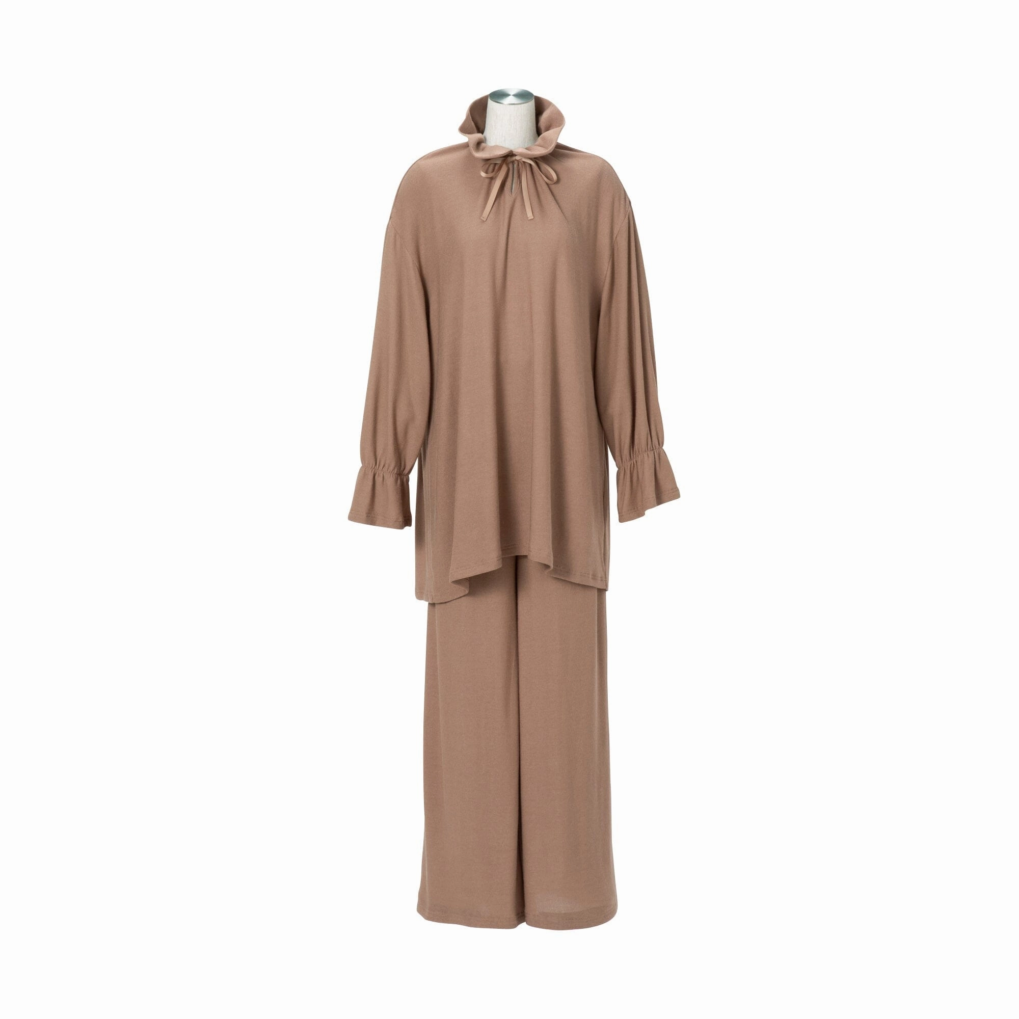 Ruffle Collar Knit Pajama Brownbedding sets ,throw blankets 