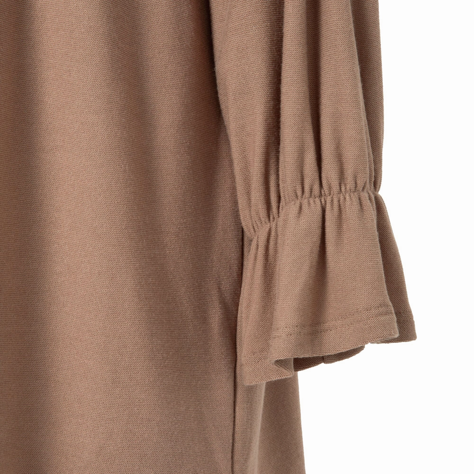 Ruffle Collar Knit Pajama Brown