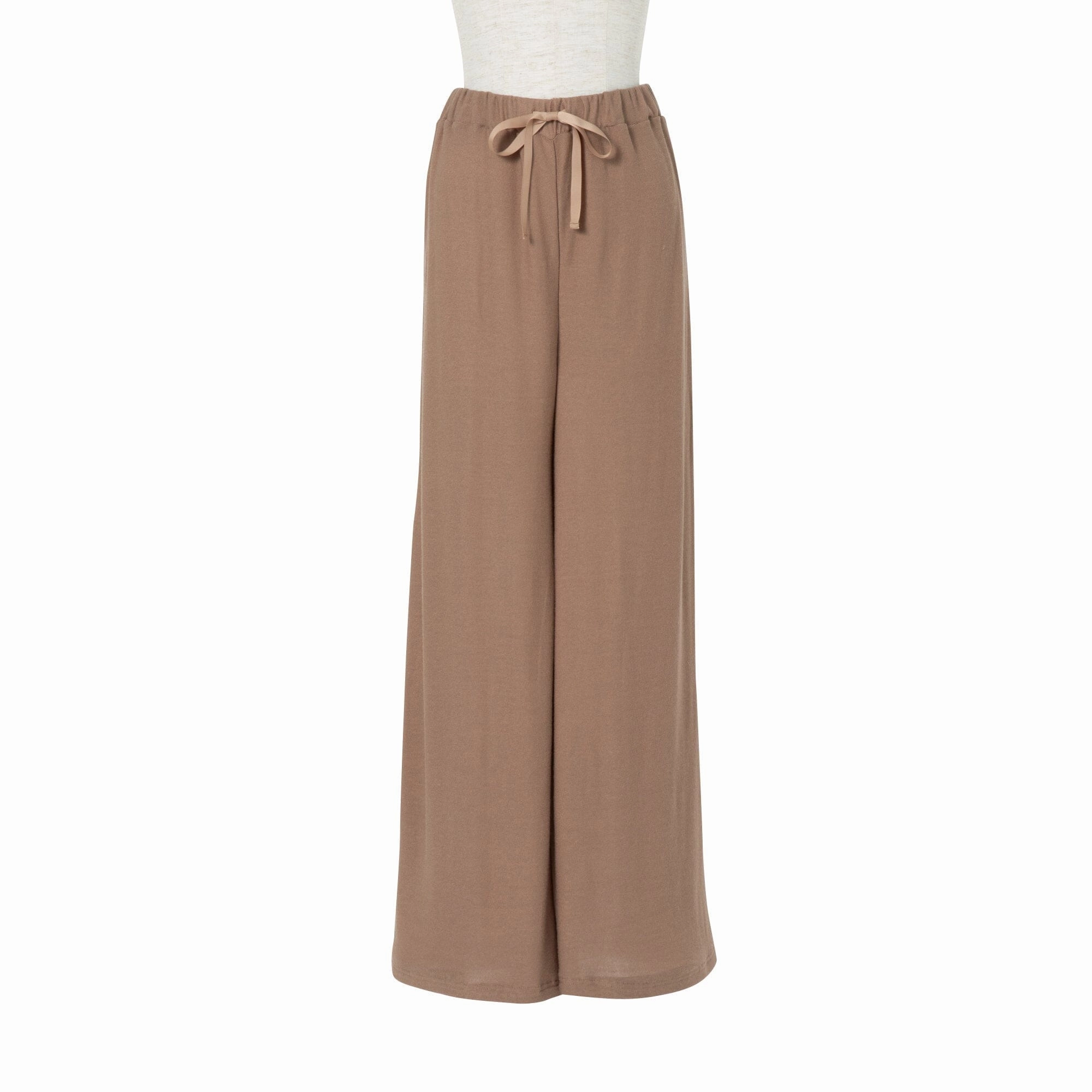 Ruffle Collar Knit Pajama Brown