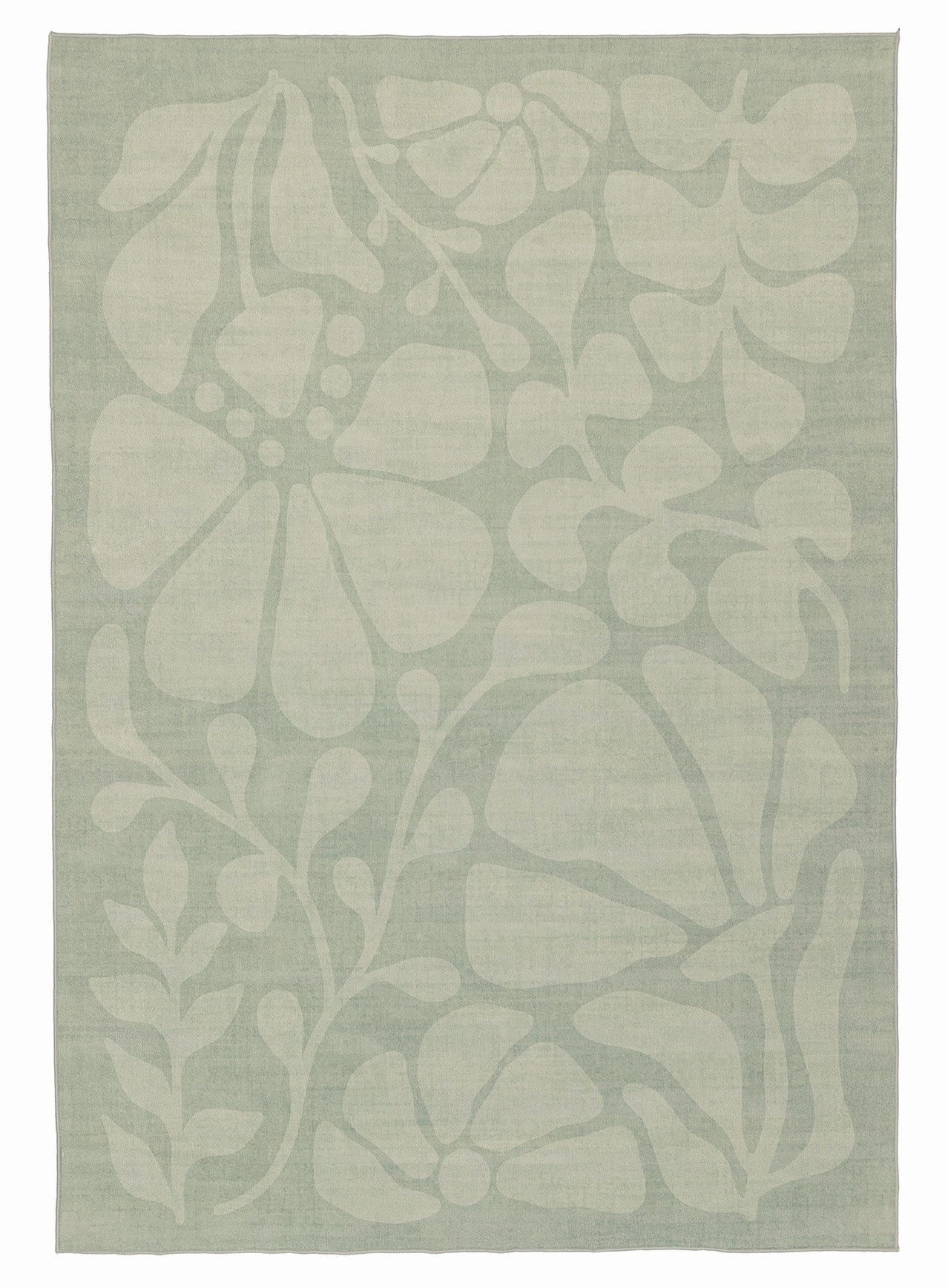 Sabel Green Botanical Washable Rugmodern color block patchwork rug