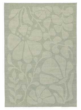 Sabel Green Botanical Washable Rugmodern color block patchwork rug