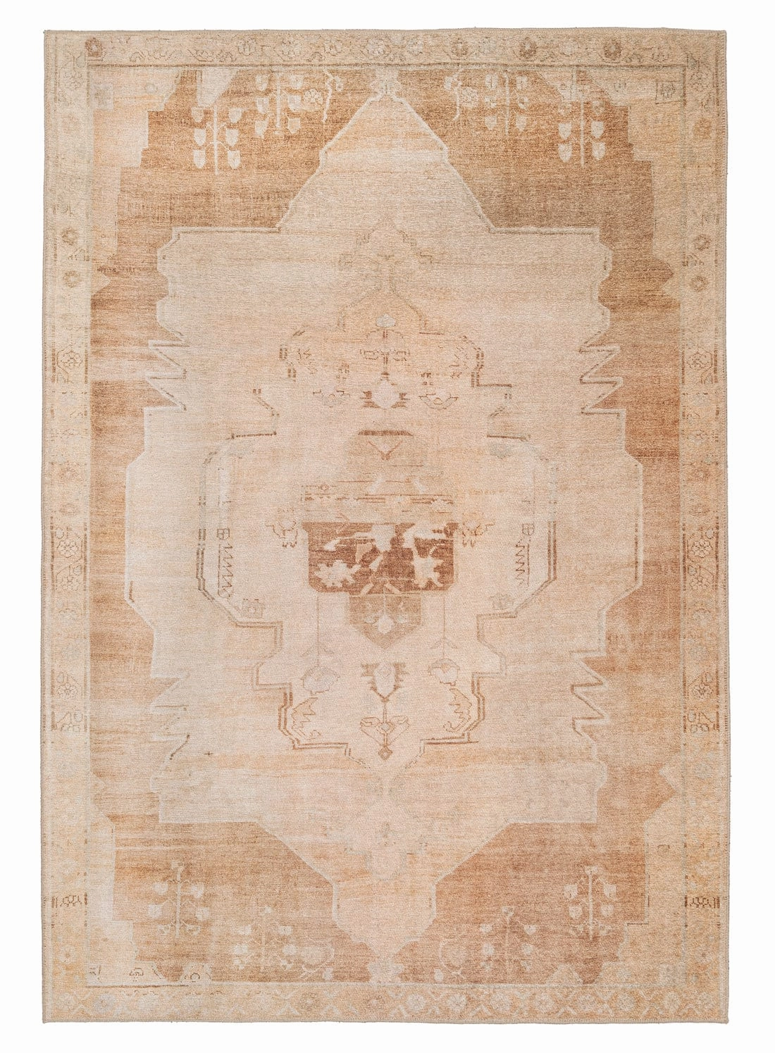 Sabine Cream and Rust Medallion Washable Rugmodern color block patchwork rug