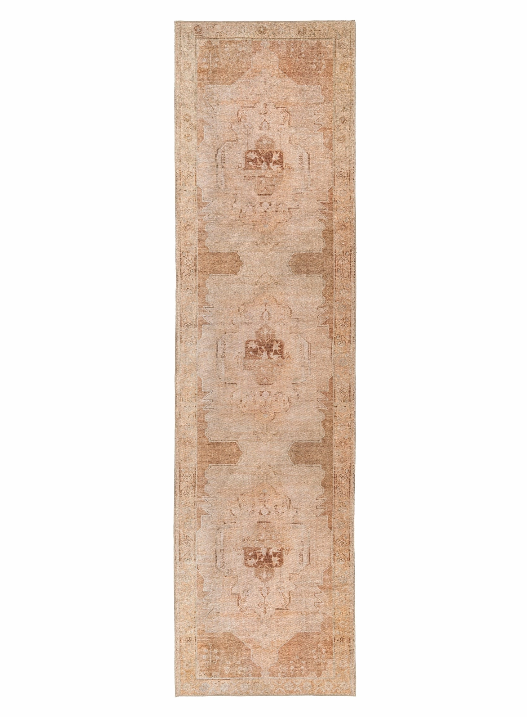 Sabine Cream and Rust Medallion Washable Runner Rugmodern color block patchwork rug