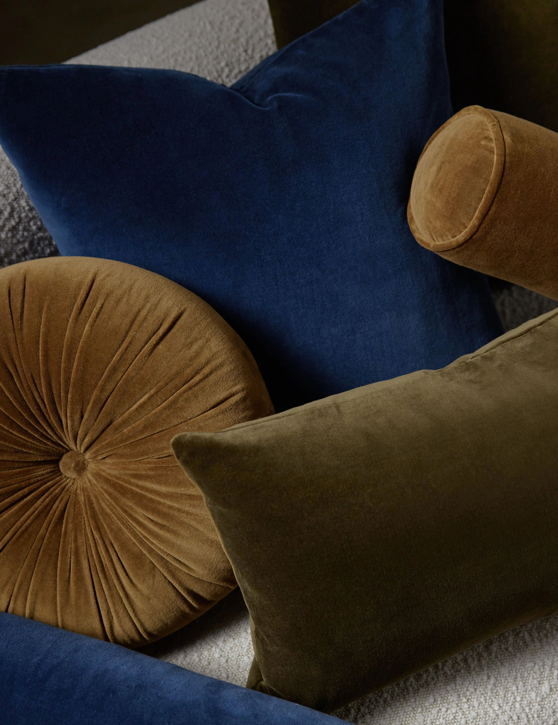 Sabine Velvet Bolster Pillow