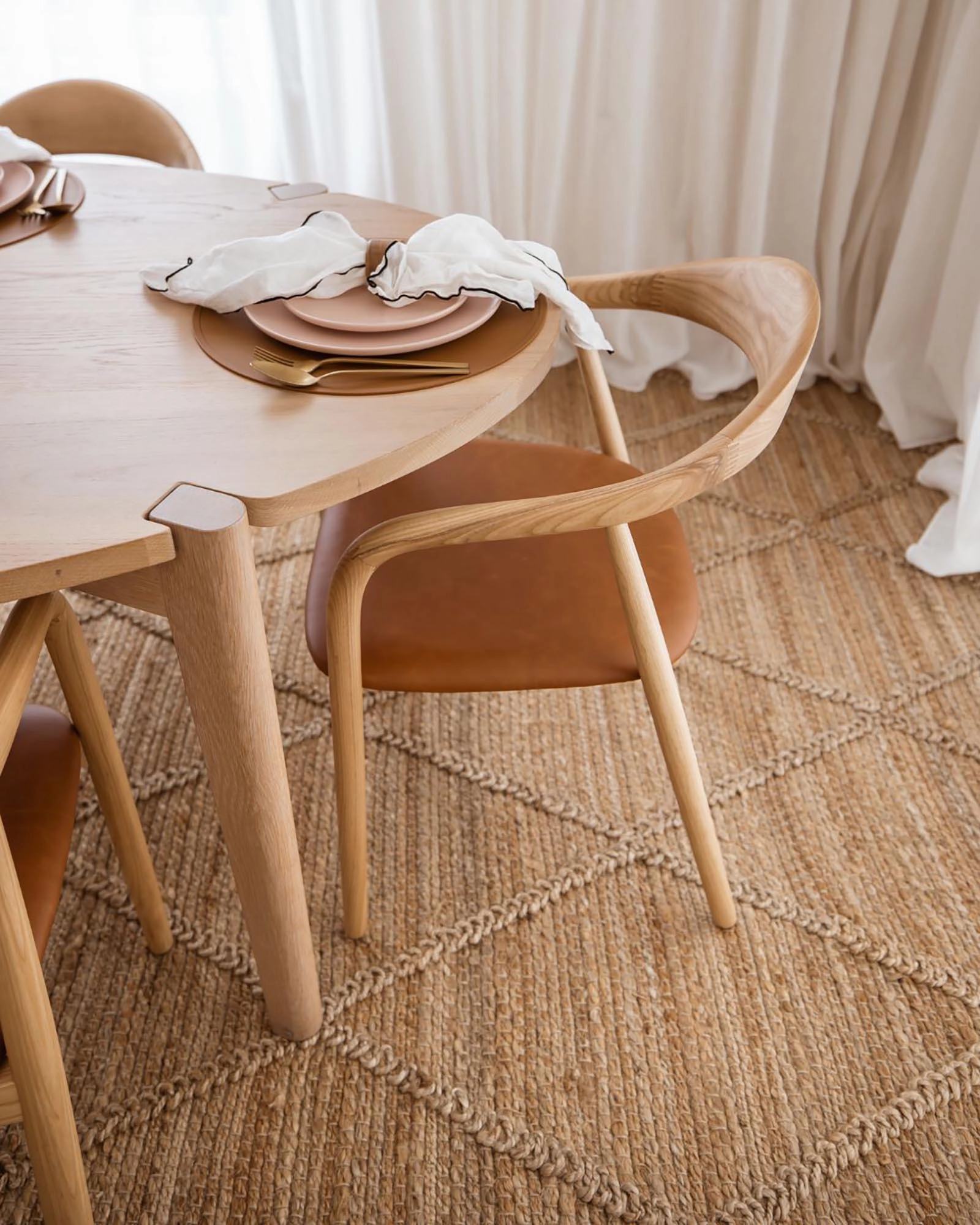 Sabra Diamond Lattice Jute Rug *NO RETURNS UNLESS FAULTY