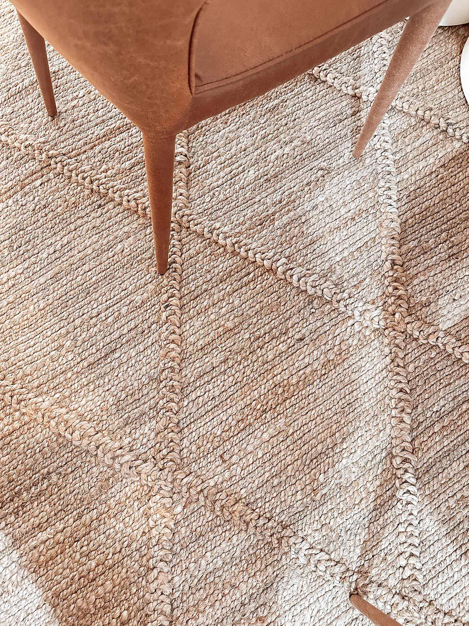 Sabra Diamond Lattice Jute Rug *NO RETURNS UNLESS FAULTY