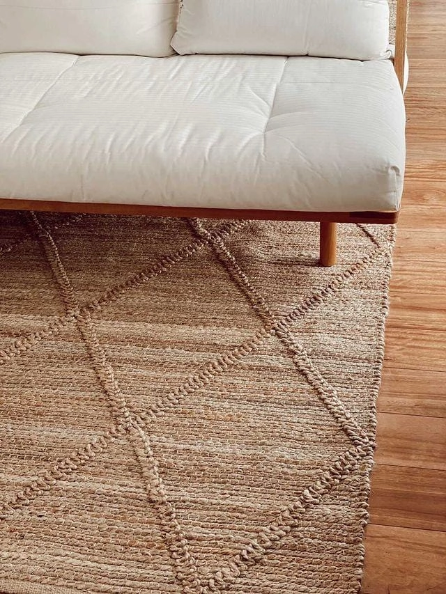 Sabra Diamond Lattice Jute Rug *NO RETURNS UNLESS FAULTY