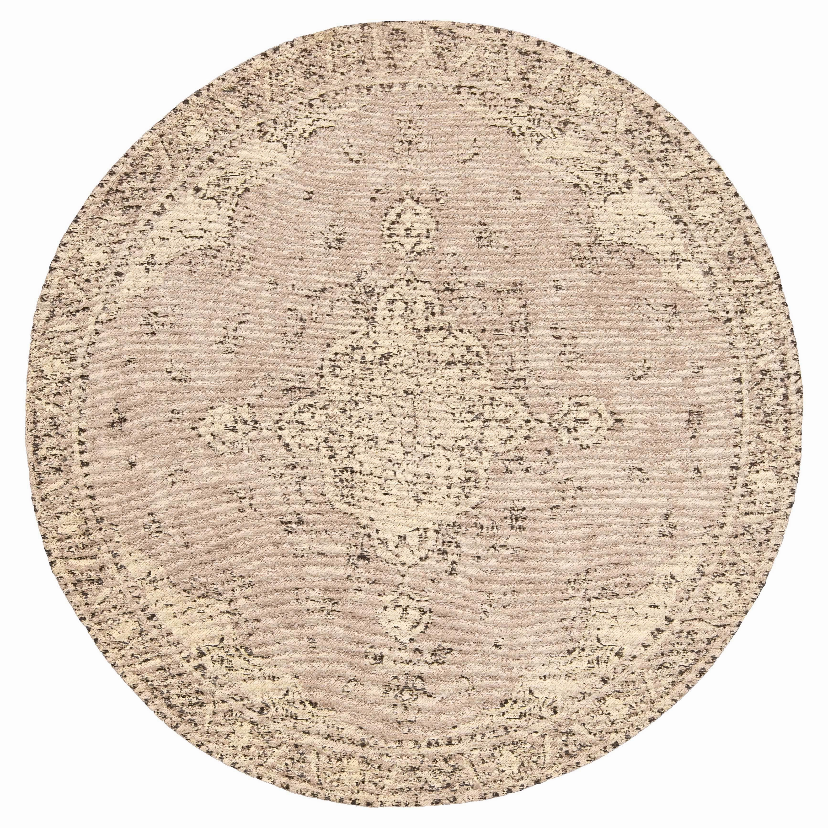 Sadie Coral Peach Turkish Style Distressed Round Rug *NO RETURNS UNLESS FAULTYmodern color block patchwork rug