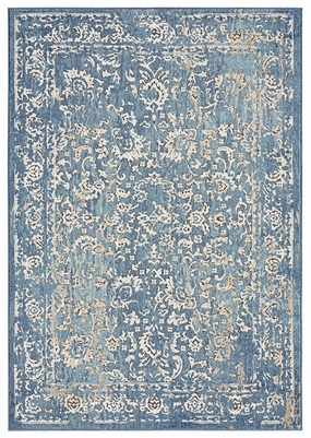 Sadira Blue And Beige Transitional Floral Motif Rugmodern color block patchwork rug