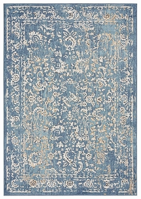 Sadira Blue And Beige Transitional Floral Motif Rugmodern color block patchwork rug