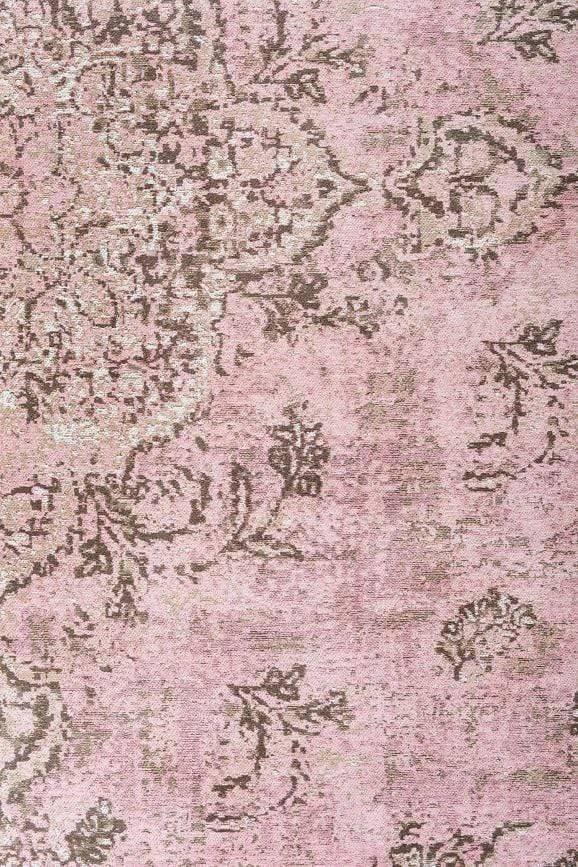 Sahara Turkish Style Pink Distressed Medallion Rug