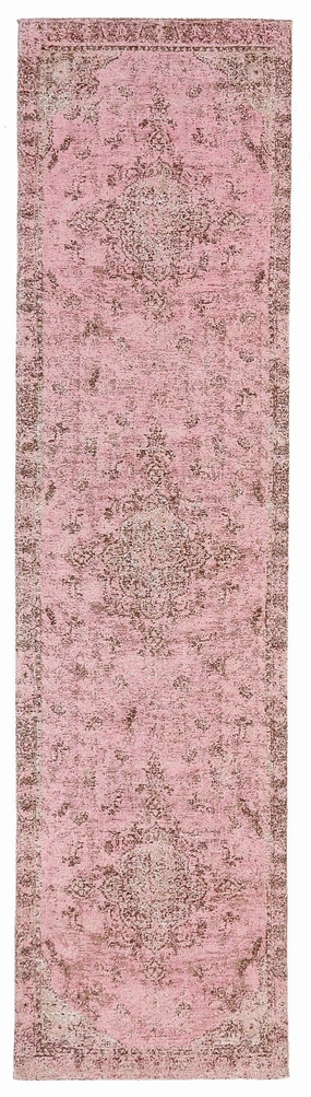 Sahara Turkish Style Pink Distressed Medallion Runner Rugmodern color block patchwork rug
