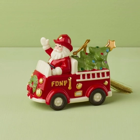 Santa In Fire Truck Ornamenthome decor ,wall decor 