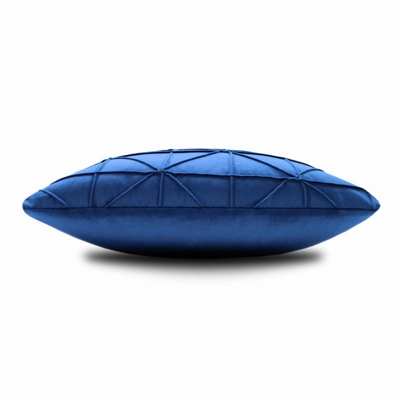 Sapphire Blue Geometric Throw Cushion