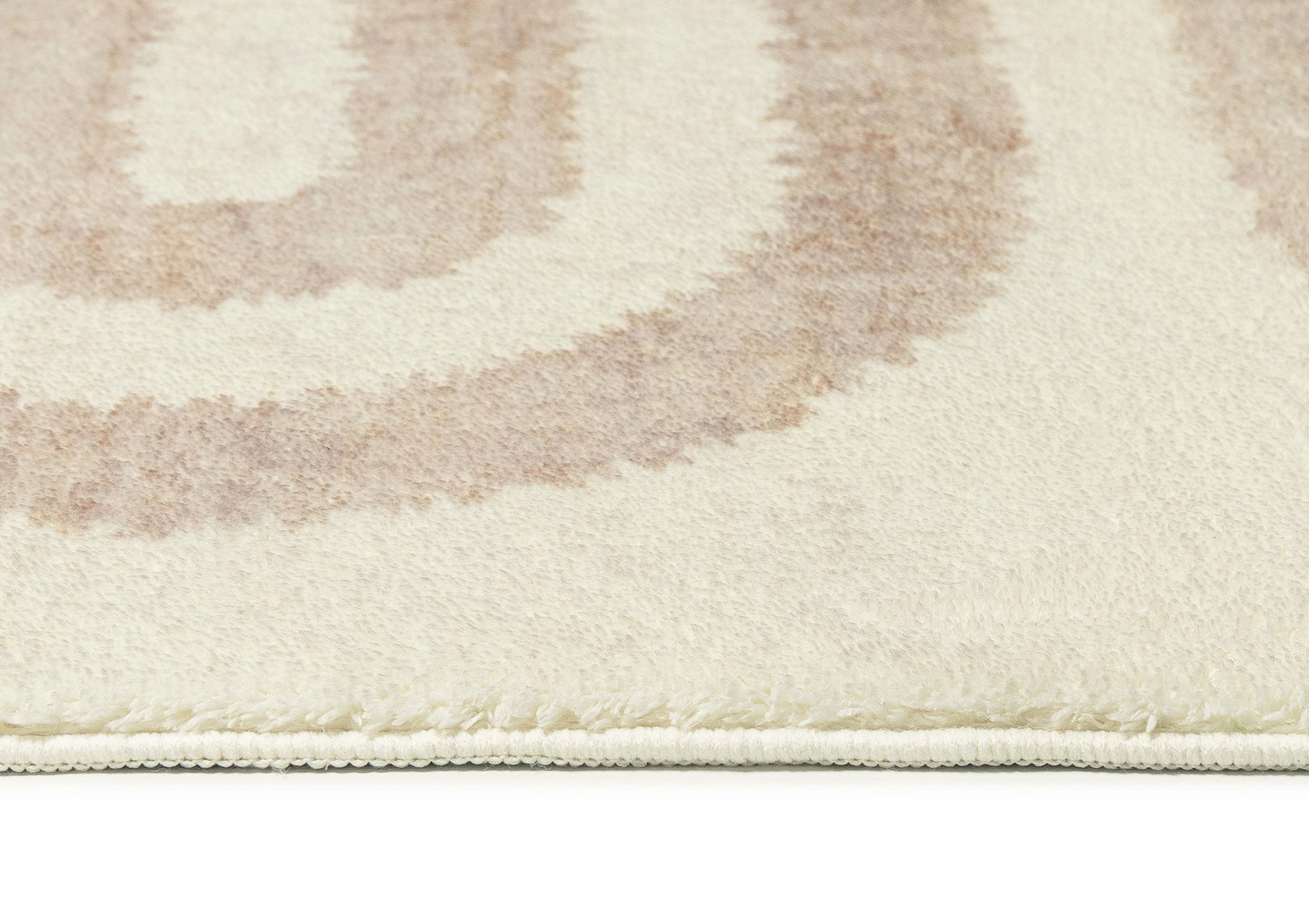 Sargola Ivory Curve Pattern Washable Rug