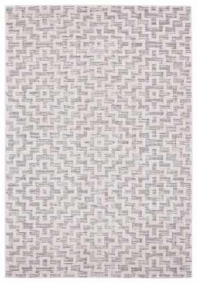 Sarita Ivory and Grey Geometric Textured Rug *NO RETURNS UNLESS FAULTYmodern color block patchwork rug