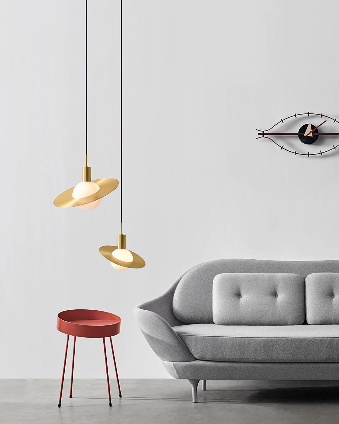 Saturn Shape Glass Pendant Light - Set Of 2