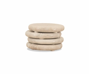 Savina Round Marble Coasters - 4 Piecenordic style desktop ornaments