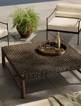 Savio Indoor / Outdoor Square Coffee Table by Amber Lewis x Four Handsoutdoor wrought iron plant stand