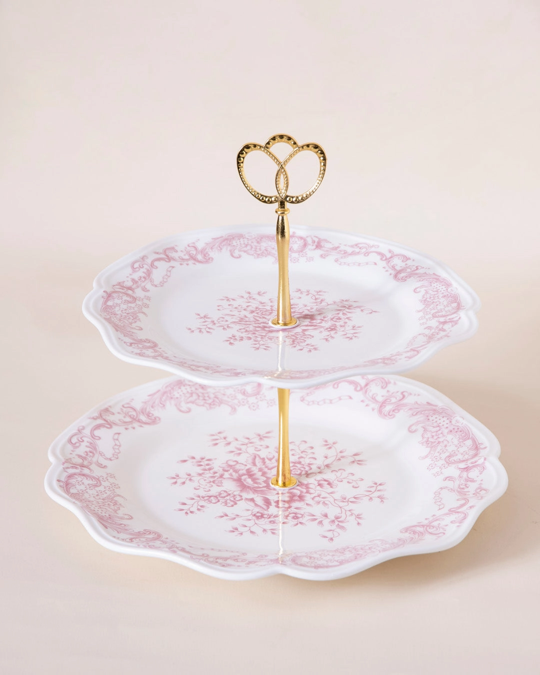 Scallop Edge 2-Tier Cake stand