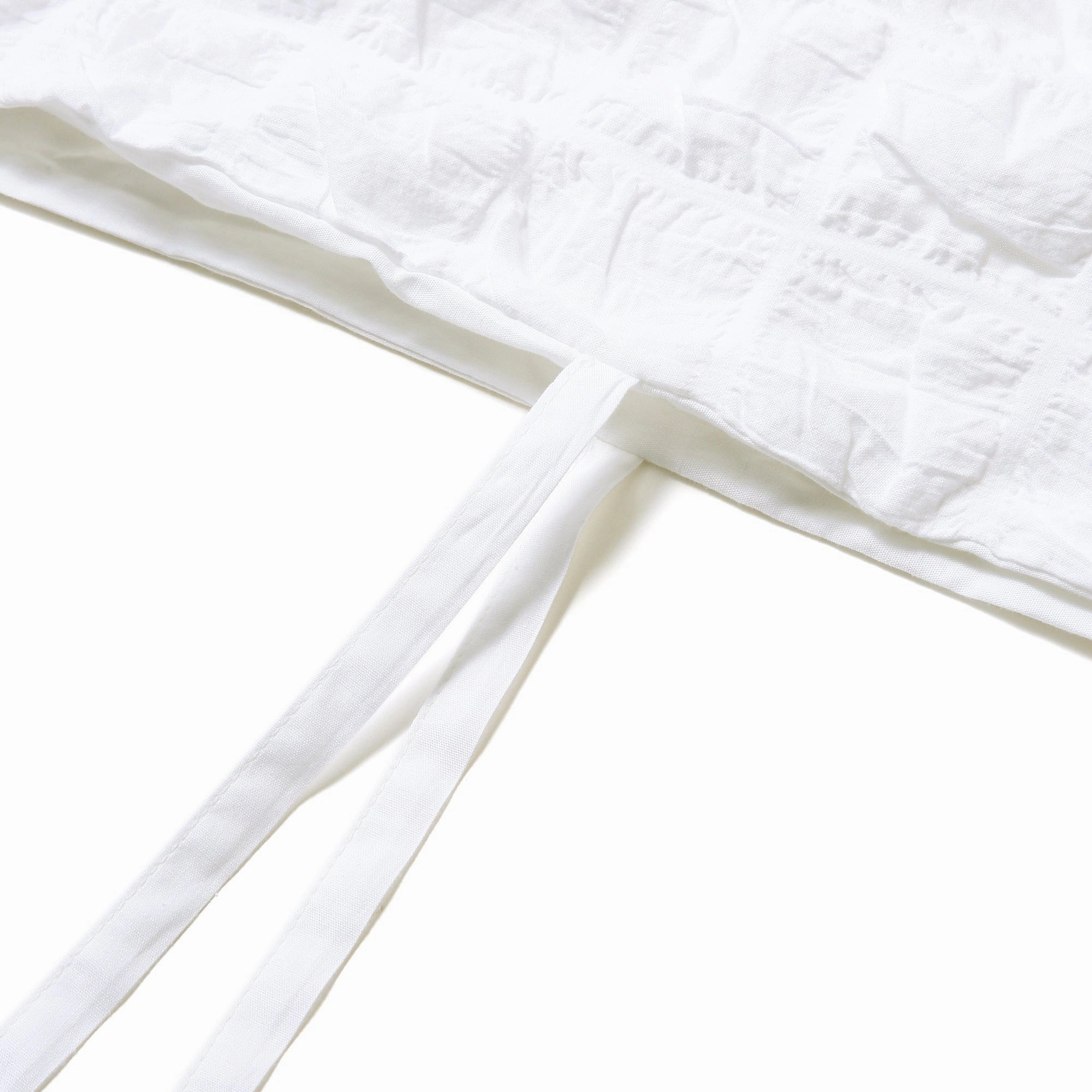 Seersucker Check Comforter Case Double White