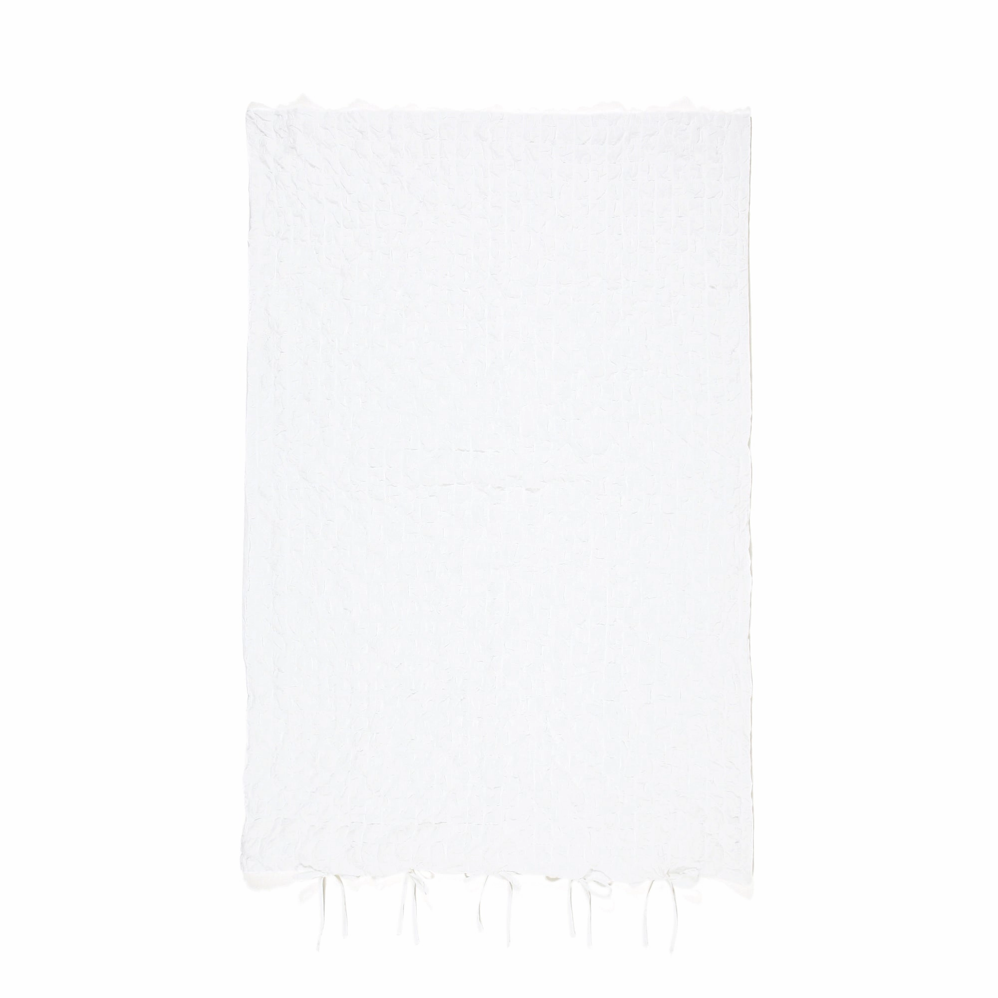 Seersucker Check Comforter Case Double White