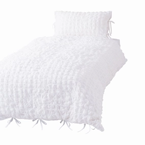 Seersucker Check Comforter Case Double Whitebedding sets ,throw blankets 
