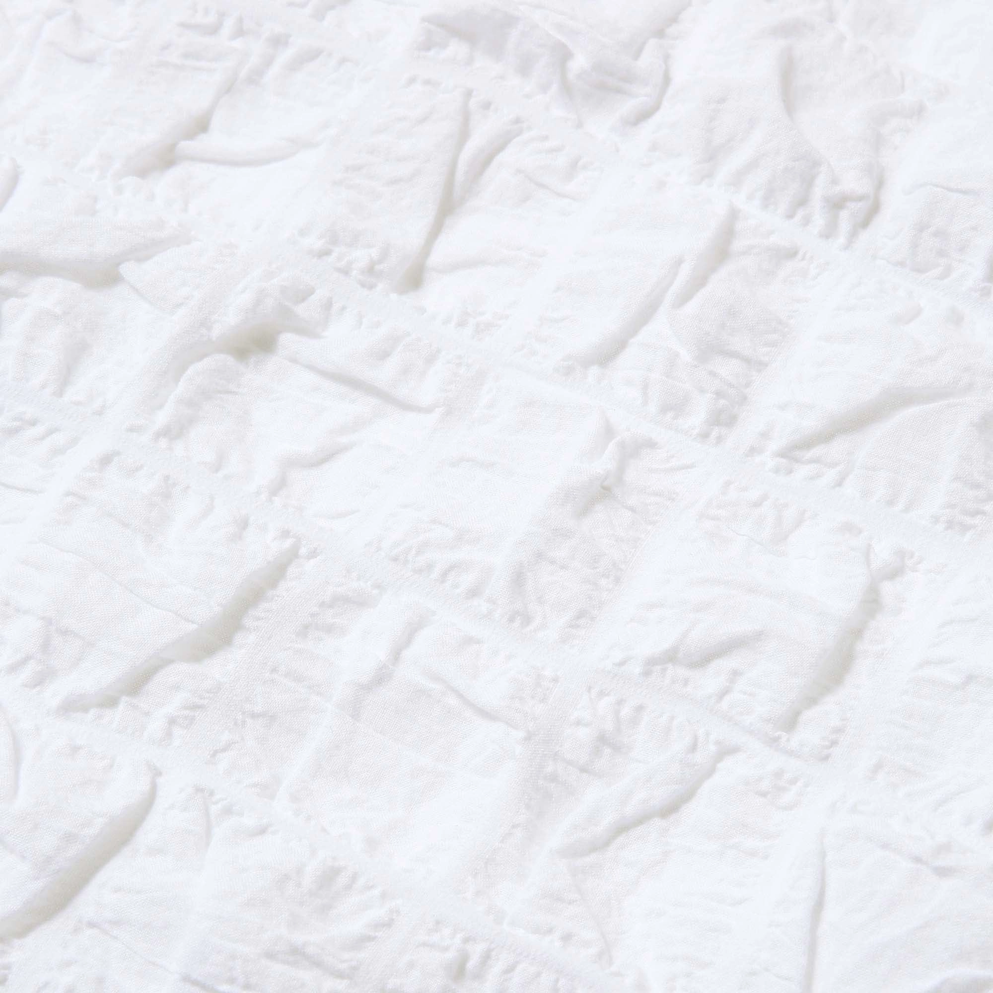 Seersucker Check Comforter Case Single White