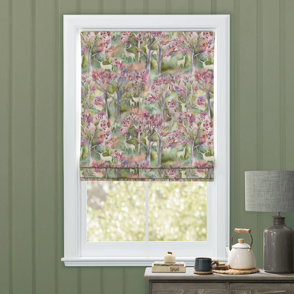 Seneca Forest Printed Cotton Made to Measure Roman Blinds Spring