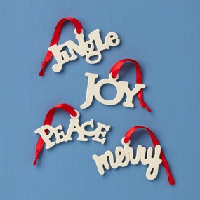 Sentiment Charm Ornaments - Set Of 4home decorative items