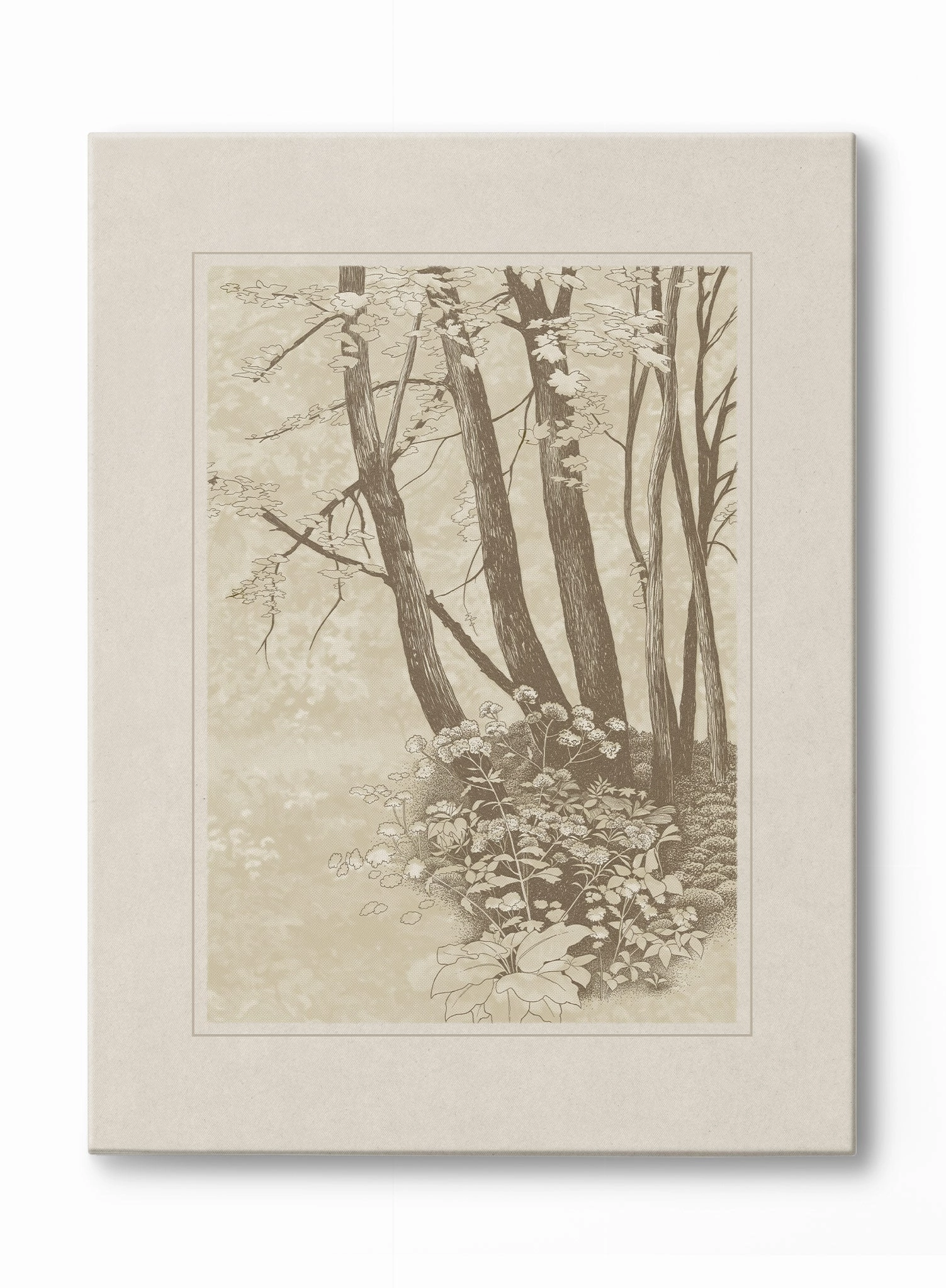 Sepia Treetops, Canvasindoor decorative canvas print