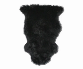 Sheepskin Throw - Blackbedding sets ,throw blankets 