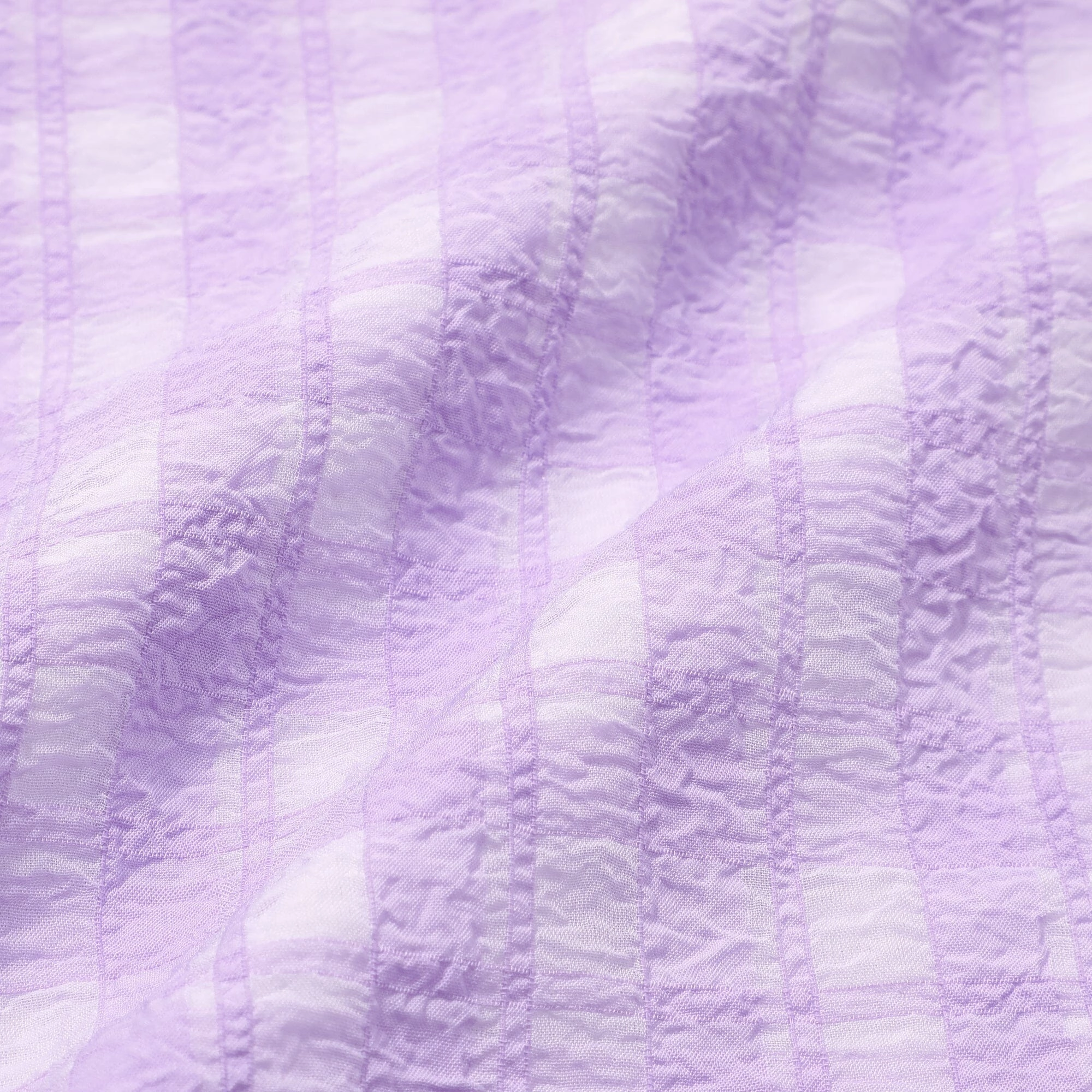 Sheer Check Ruffle Comforter Single Purple