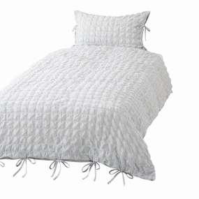 Sheersucker Check Duvet Cover Single Light Bluebedding sets ,throw blankets 