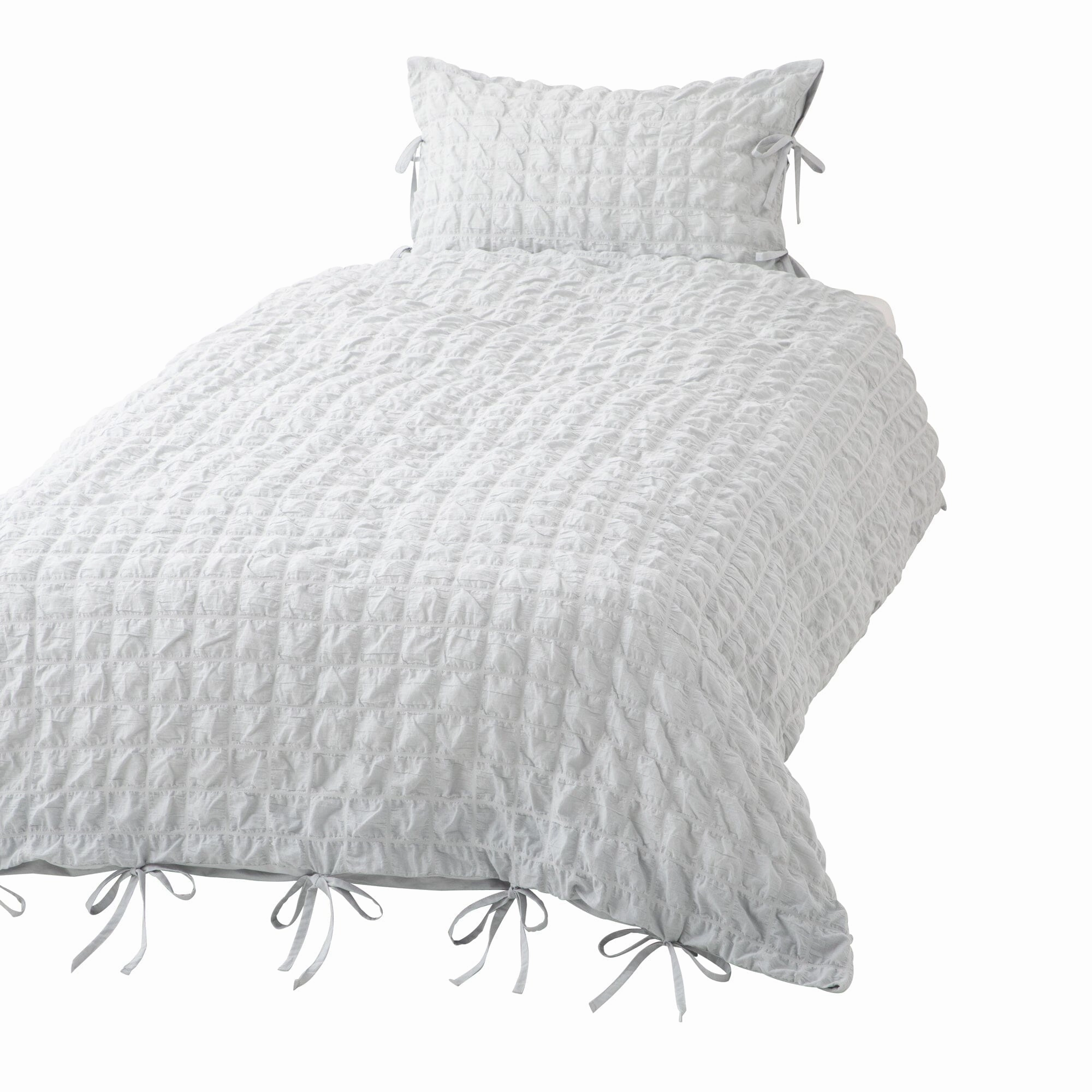 Sheersucker Check Duvet Cover Single Light Bluebedding sets ,throw blankets 