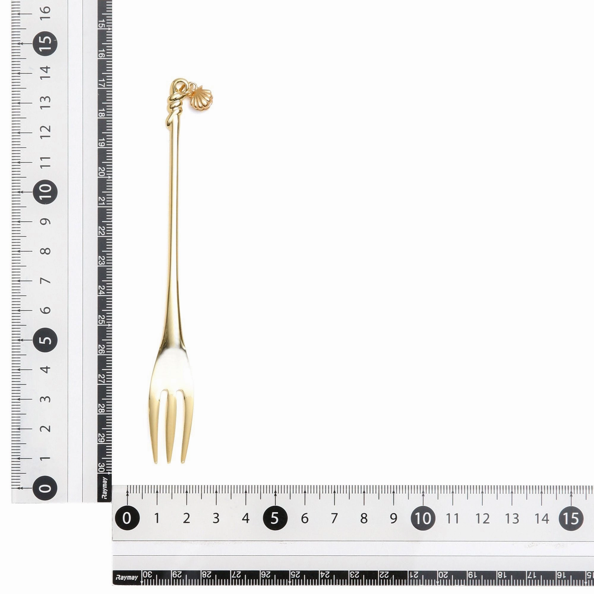Shell Cake Fork Gold